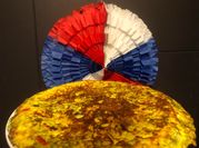 Una foto de tortilla de harina con grasa