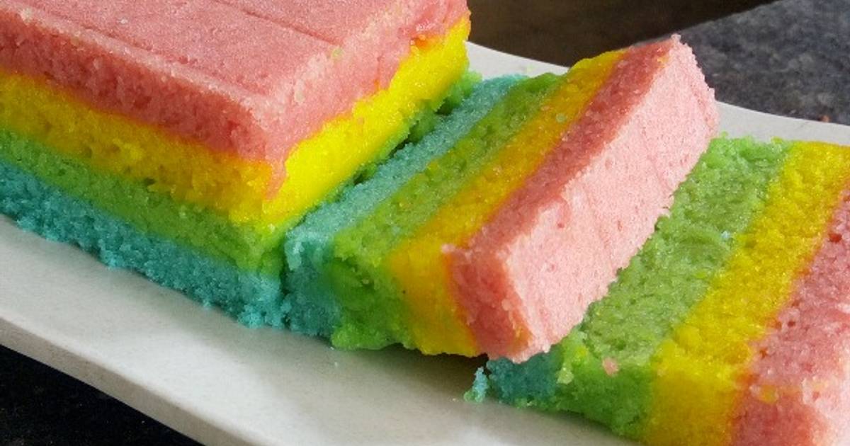 Resep Rainbow Cake Ny. Liem oleh Vivin Awwalia Cookpad