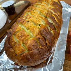 Sourdough Cheesy Garlic Bread A picture of Sourdough Cheesy Garlic Bread.
