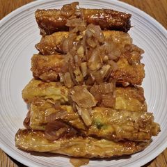 Tofu Wrapped in Beancurd Sheets A picture of Tofu Wrapped in Beancurd Sheets.