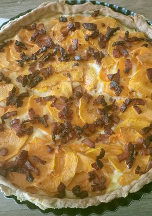 Une photo de Tarte Butternut et lardons fumés au Cook Expert