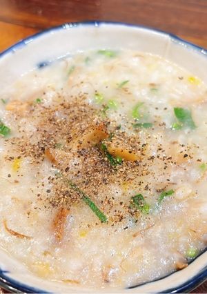 Hình của món Cháo nấm hầu thủ.