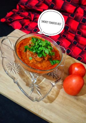 A picture of Smokey tomato beef.