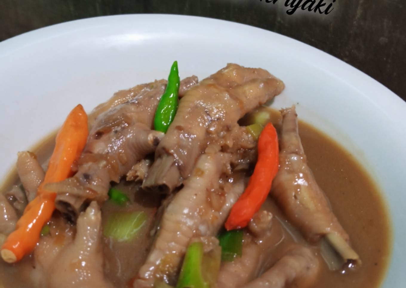 Ceker ayam saos teriyaki