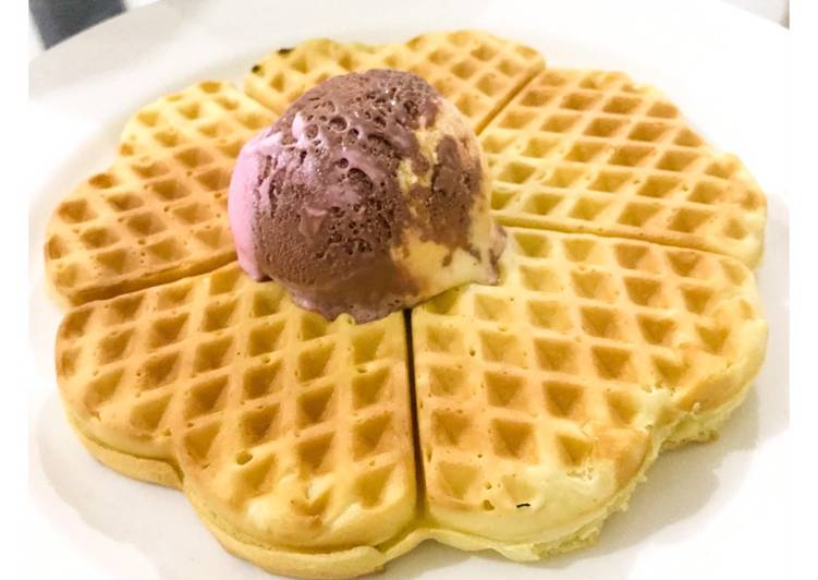 Resep Waffle crispy ala A&amp;W, Enak