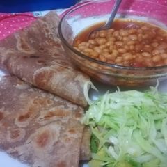 A picture of Wholemeal onion chapati.