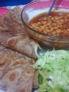 A picture of Wholemeal onion chapati.