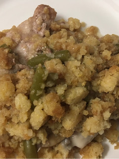 A picture of Pork chop stuffing.