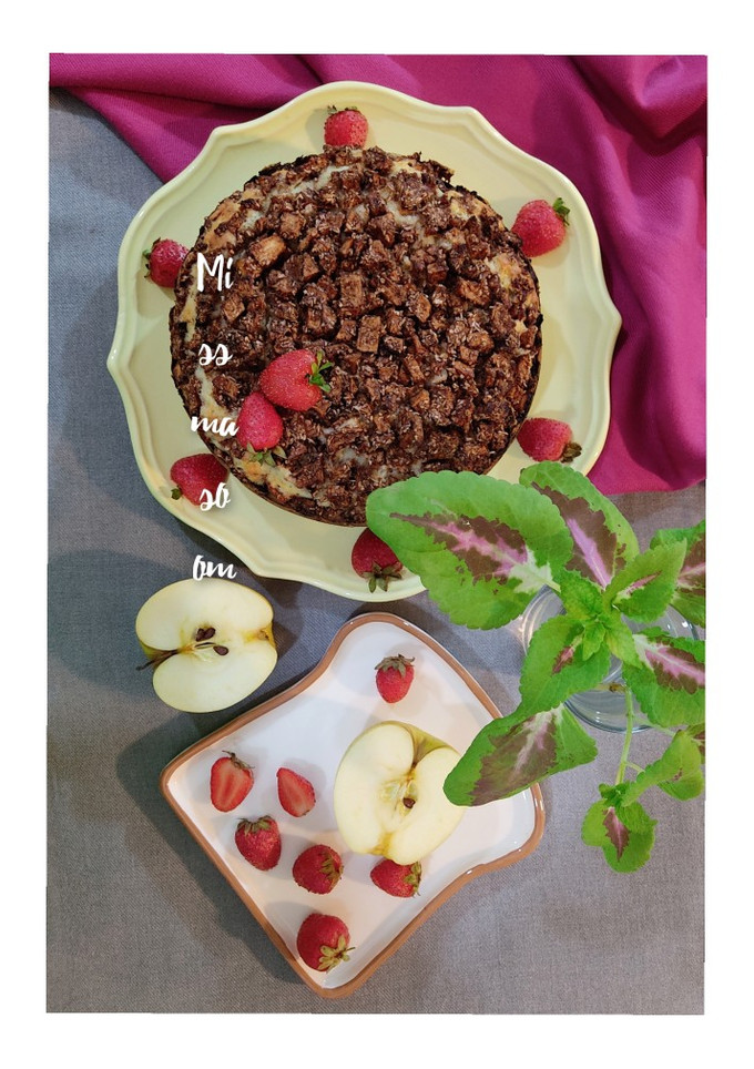 عکسی از دستور کیک سیب دارچینی
