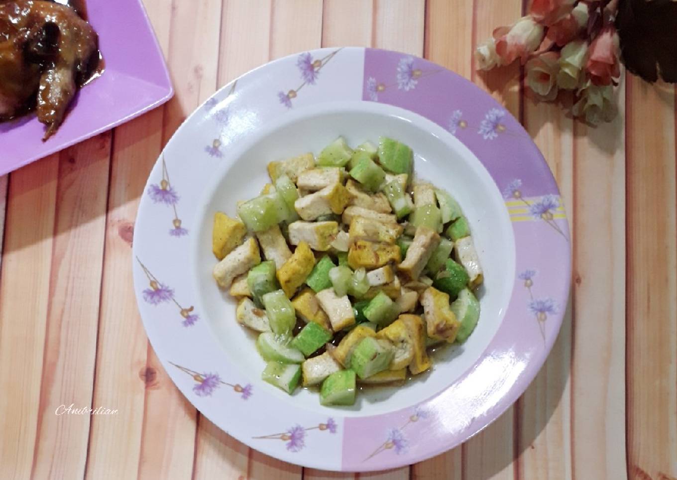 Tumis tahu timun