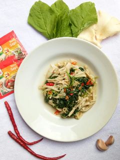 Foto resep Tumis Bayam dan Jamur Tiram