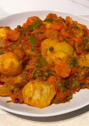 A picture of Mixed vegetables stew. #themechallenge.