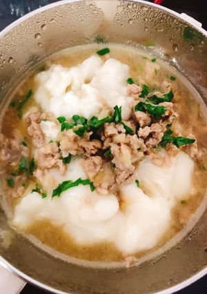 Hình của món Bánh đúc yến mạch em bé.