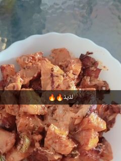 صورة لوصفة بطاطا بالصوص الابيض😋