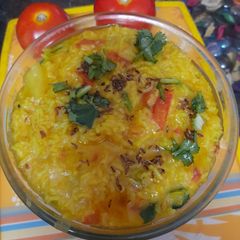 A picture of Toor dal khichdi.