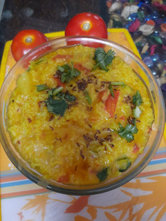 A picture of Toor dal khichdi.