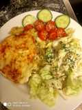 Kürbisgratin mit Rohschinken und Crème fraîche