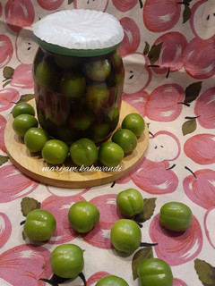 عکسی از دستور ترشی گوجه سبز