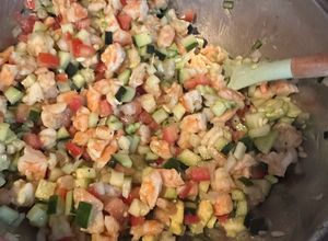 Una foto de Ceviche de Camarón Cocido