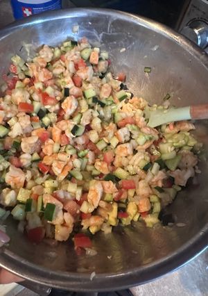 Una foto de Ceviche de Camarón Cocido