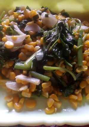 Foto resep Tumis bayam jagung segeerr