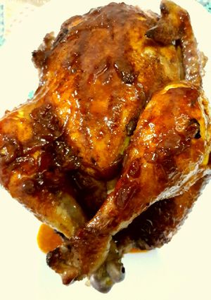 عکسی از دستور مرغ شکم پر😋🍗