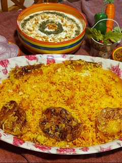 عکسی از دستور دمی گوجه با ته دیگ بادمجان