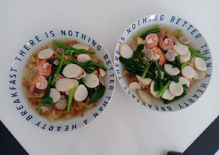 Cara membuat Kwetiao siram yang nikmat dan Mudah Dibuat