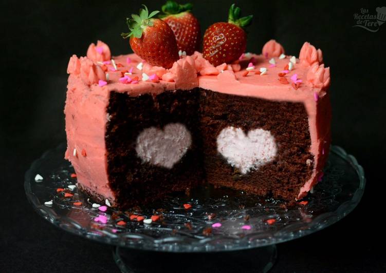 Tarta red velvet con corazón