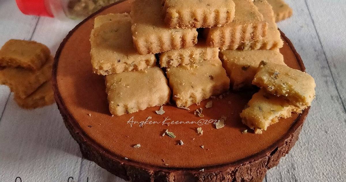 Resep Oregano Cookies (Salty, Less Sugar) oleh Angken Keenan Cookpad