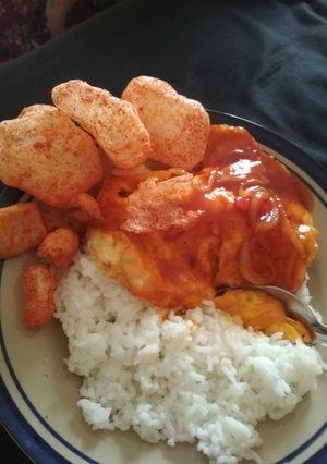 Foto resep Nasi telur saos asem manis