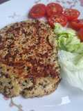 Hamburguesas de quinoa y berenjena