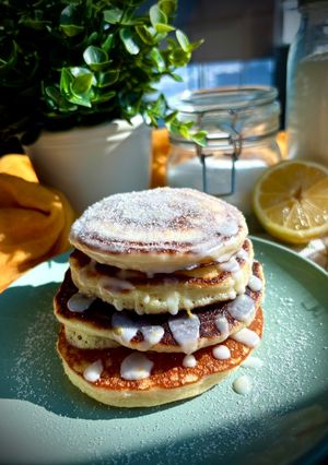 Una foto de Pancakes (Tortitas) de Limón y Yogur