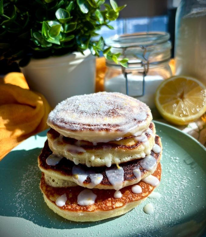 Una foto de Pancakes (Tortitas) de Limón y Yogur