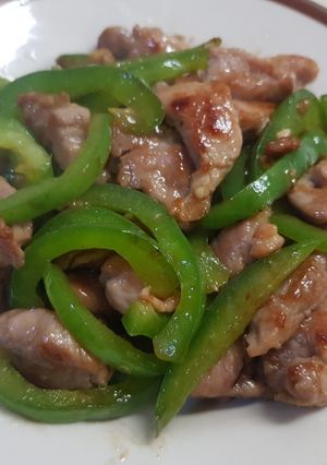 รูปของ หมูผัดพริกหวาน