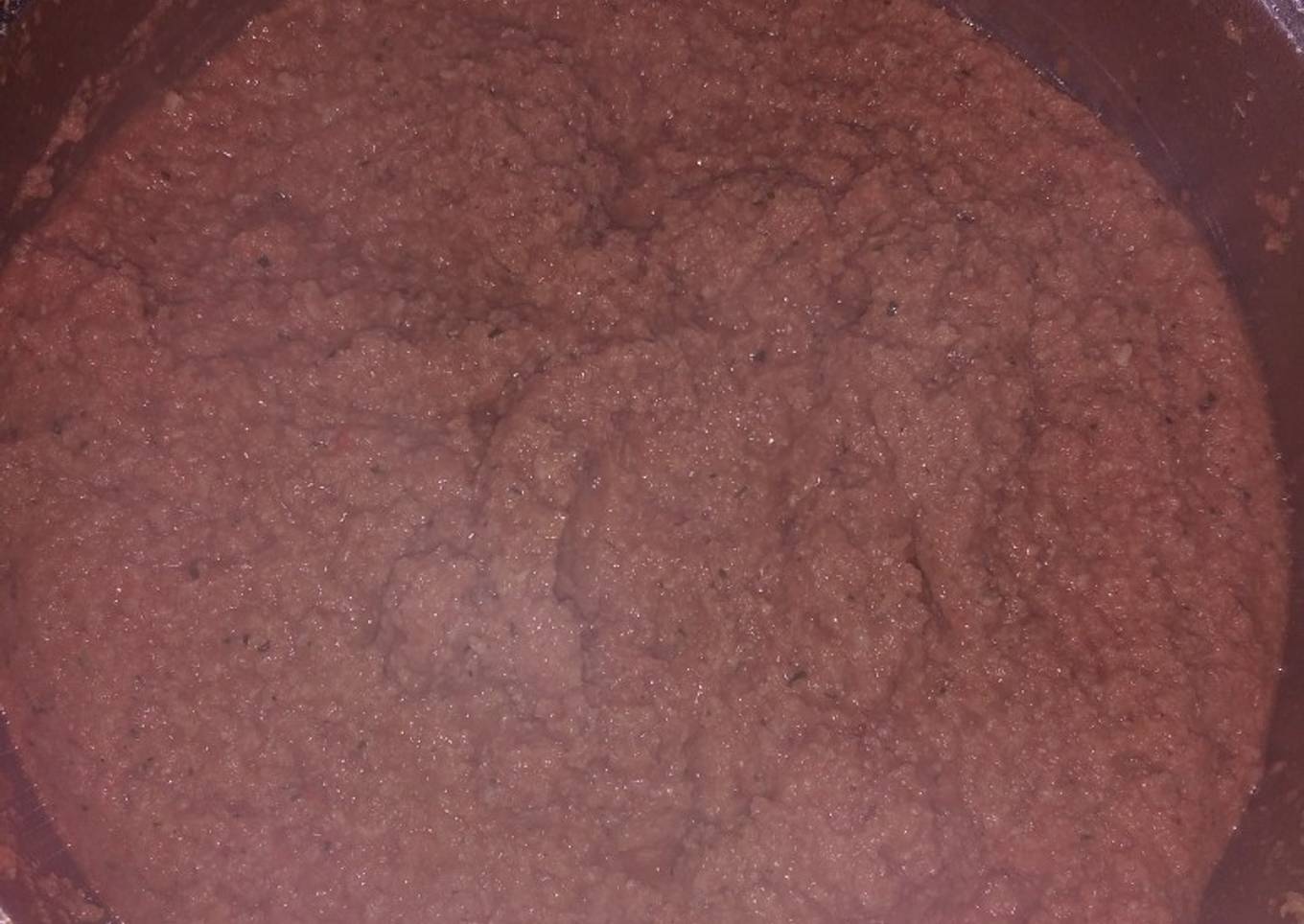 Carne picada con verduras(opcional hacerla en forma de salsa)