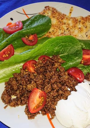 Low Carb tortillalepény (gluténmentes) darált marhahússal - LC recept fotója