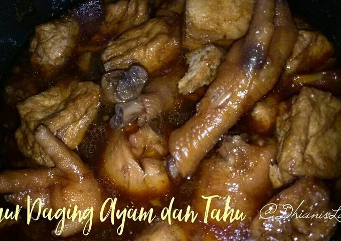 Semur Daging Ayam dan Tahu