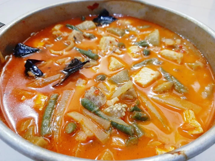 Easy Steps Make Recipes Sayur Lodeh (Kacang Panjang, Terong, Labu Siam, dan Tahu) the  Makes Drooling Make You Drink.