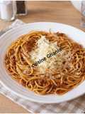 سباغيتي باللحم المفروم والشيدر🍝
