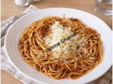سباغيتي باللحم المفروم والشيدر🍝