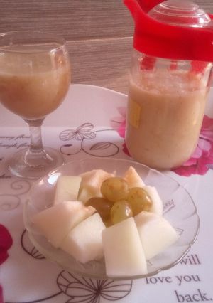 صورة لوصفة عصير البطيخ الاصفر (المرحوم)