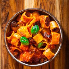 A picture of Pasta all'Amatriciana.