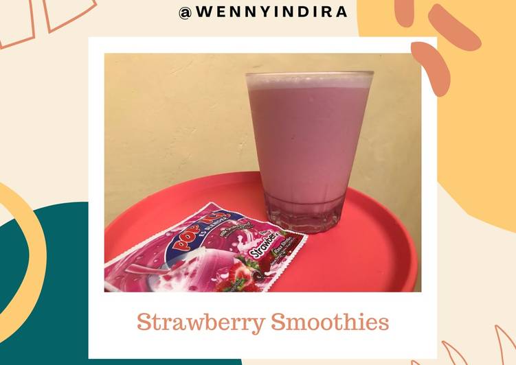 Cara Gampang Mengolah [85] Strawberry Smoothies tanpa Buah Strawberry yang Enak