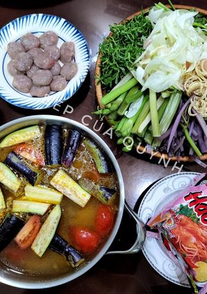 Hình của món Lẩu cá thác lác.