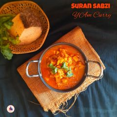 A picture of Yam Curry (jimikand/ suran sabzi).