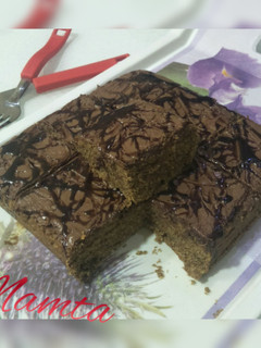A picture of Sweet potato wheat flour chocolate brownie.