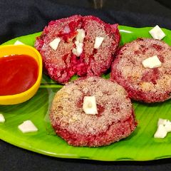 A picture of Beetroot Cheesy Cutlet.