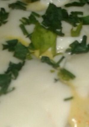 Una foto de Salsa de verdeo al curry