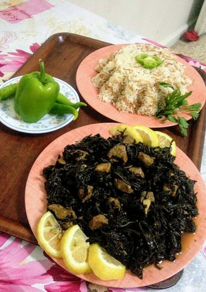 صورة لوصفة ملوخية ورز